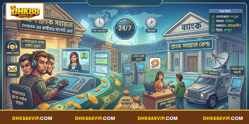 DHK88-এর ২৪/৭ কাস্টমার সাপোর্ট সেবা